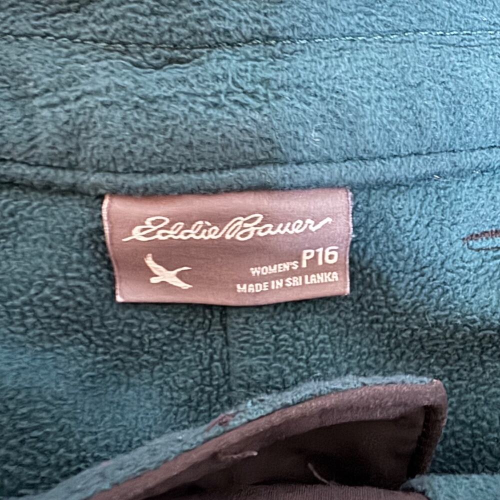 Eddie Bauer Cargo Fleece Lined Pants Hiking Outdoor Utility Zip Pocket P16 - Picture 11 of 11